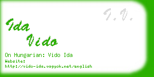 ida vido business card